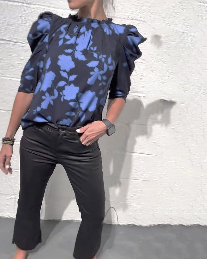 Clarisse™ | Ruffled Puff Sleeve Blouse