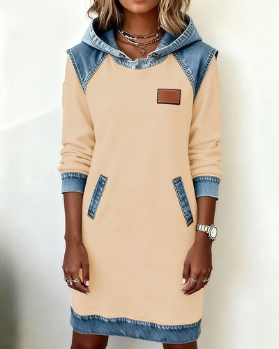 Denim Drift™ | Hooded Denim Dress