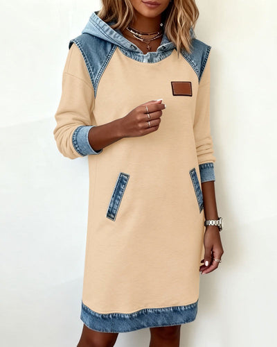 Denim Drift™ | Hooded Denim Dress