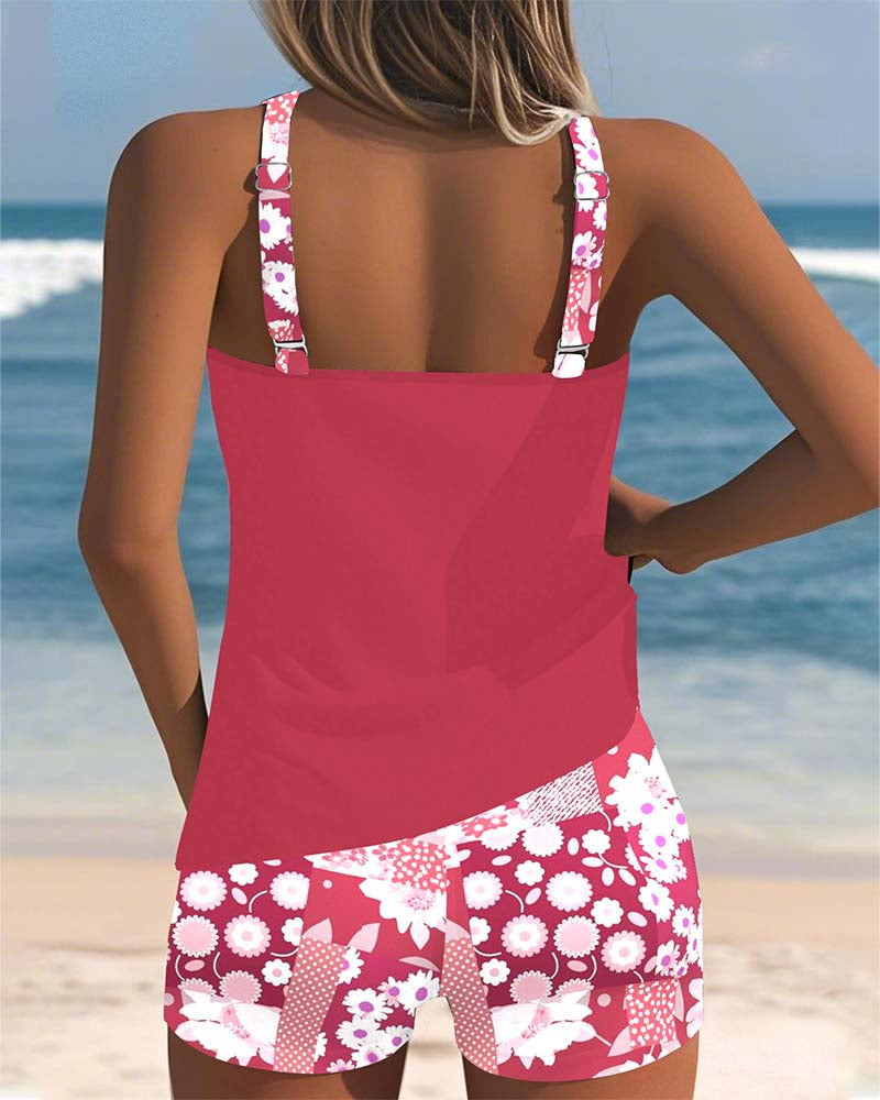 Marisse™ | Printed Swimsuit Tank & Boxer Set