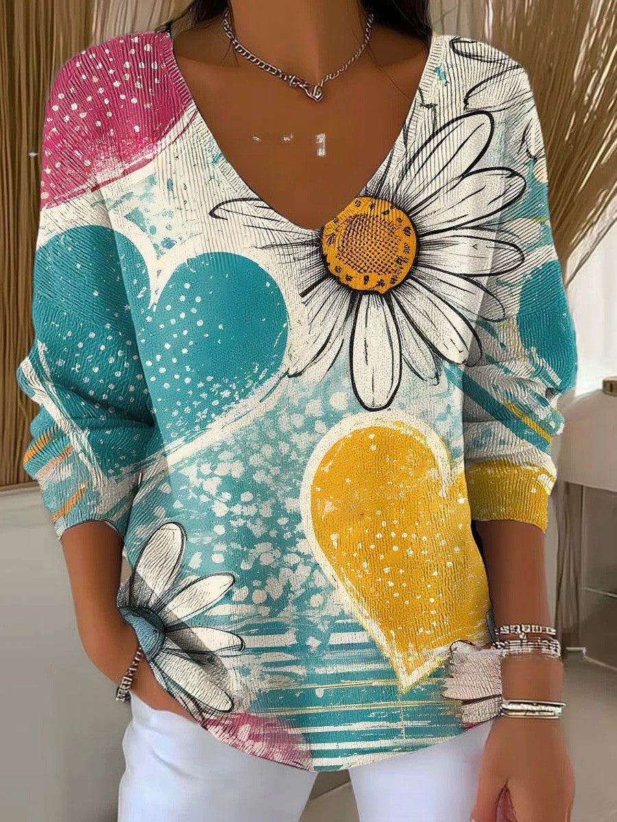 HÉLÈNE™ | V-Neck Knit Sweater