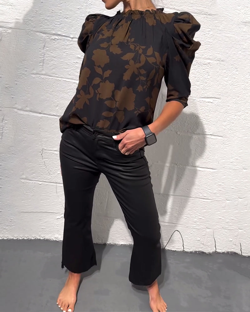 Clarisse™ | Ruffled Puff Sleeve Blouse