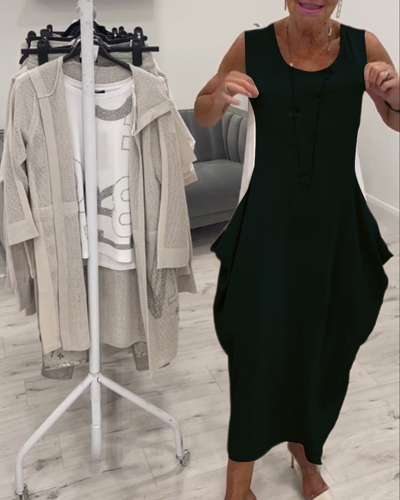 EaseLuxe™ Sleeveless Midi