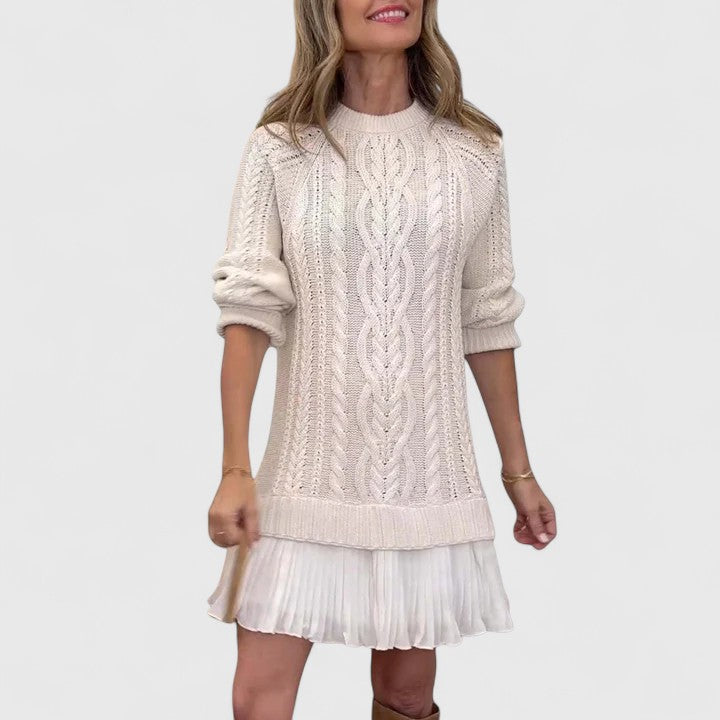 Veloria™ | Elegant Knit Sweater Dress