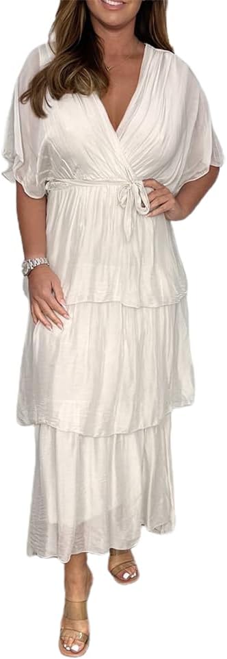 Elowen™ | Elegant Tiered Chiffon Maxi Dress