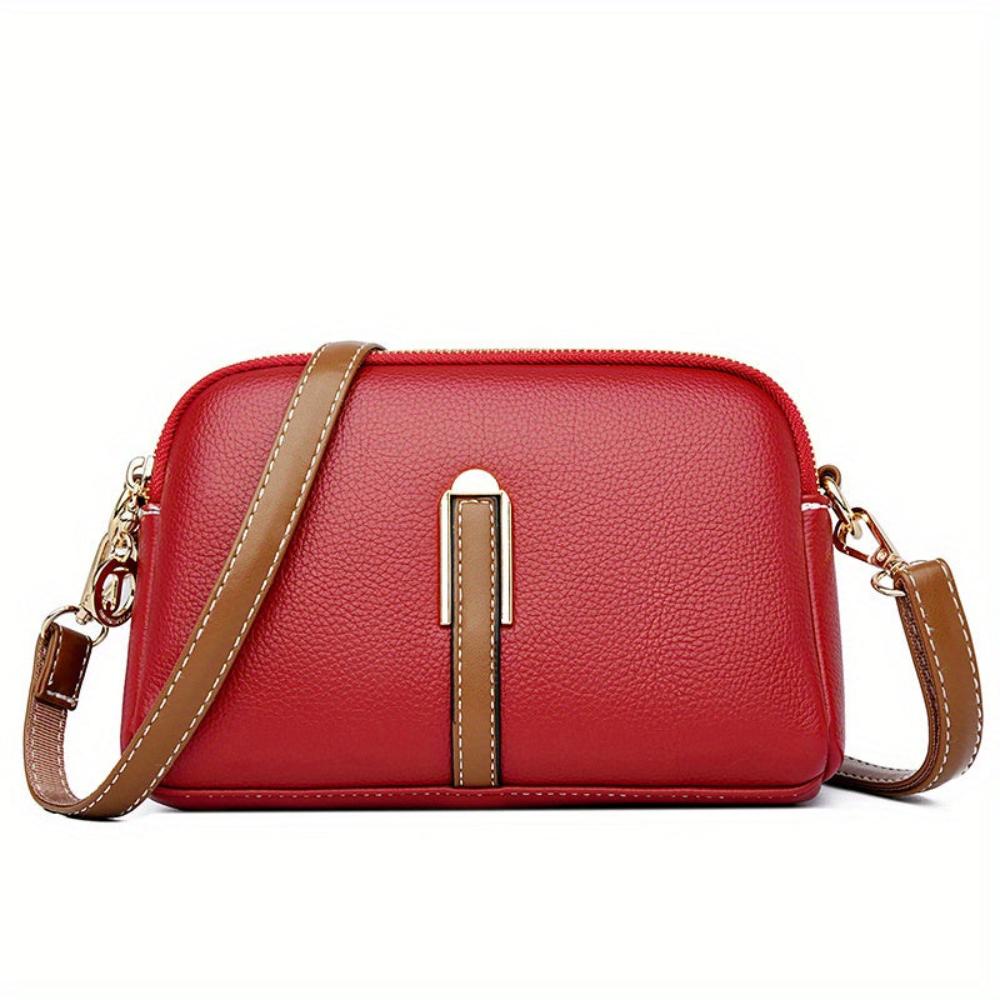 Mila™ | Litchi-Embossed Crossbody Bag