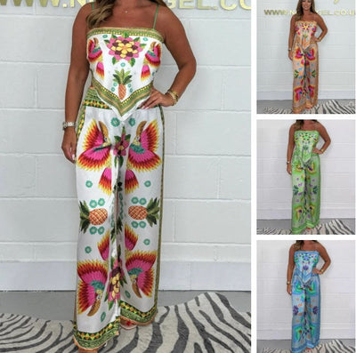 Printed top & Straight Leg Trousers