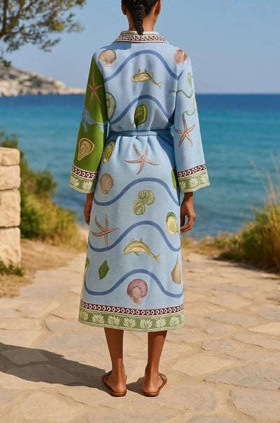 AquaPetal™ Midi Shirt Dress