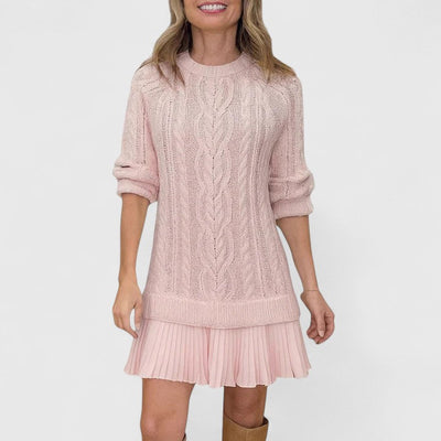 Veloria™ | Elegant Knit Sweater Dress