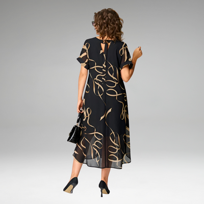 AuraWave™ Chiffon Shift Dress