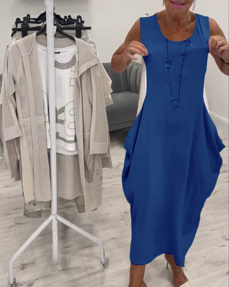 EaseLuxe™ Sleeveless Midi
