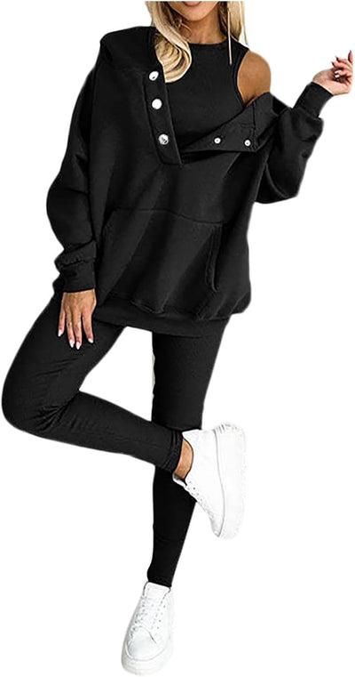 Calmlily™ | 3-Piece Oversized Hoodie & Sweat Set