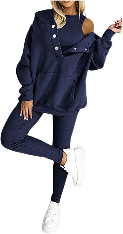 Calmlily™ | 3-Piece Oversized Hoodie & Sweat Set