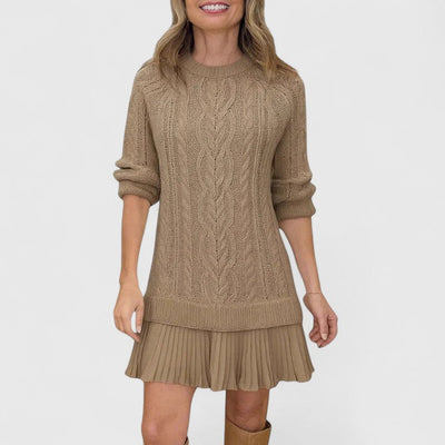 Veloria™ | Elegant Knit Sweater Dress