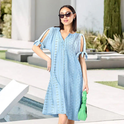 Veylana – Elegant V-Neck Dress