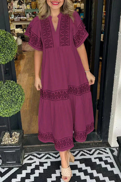 NANCY- Geometric Print Dress