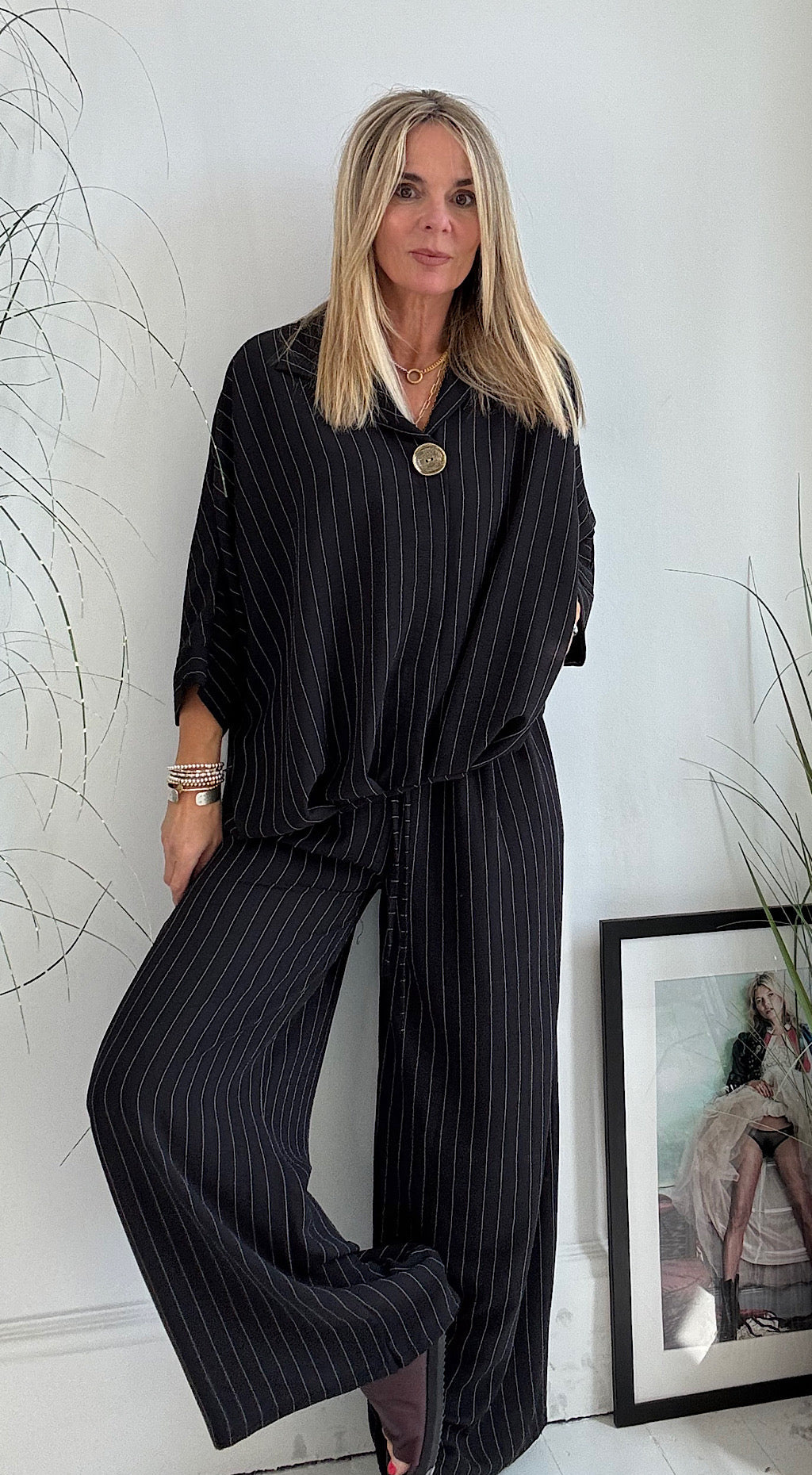 The Harper Striped Casual Suit
