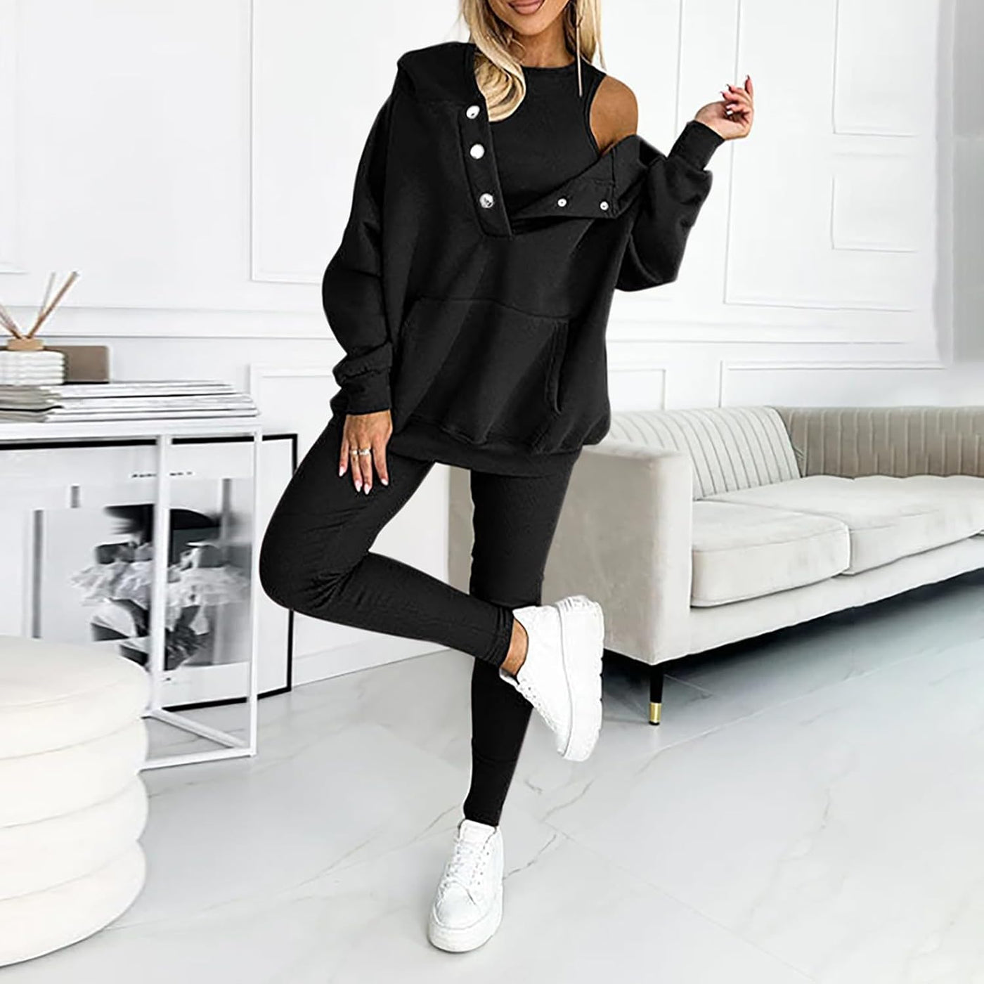 Calmlily™ | 3-Piece Oversized Hoodie & Sweat Set