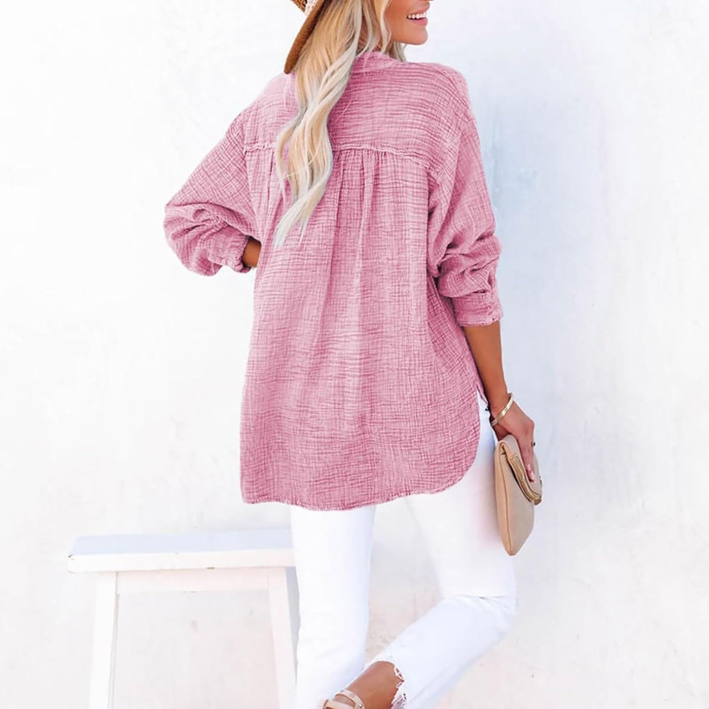 BreezyEase™ Oversized Button Shirt