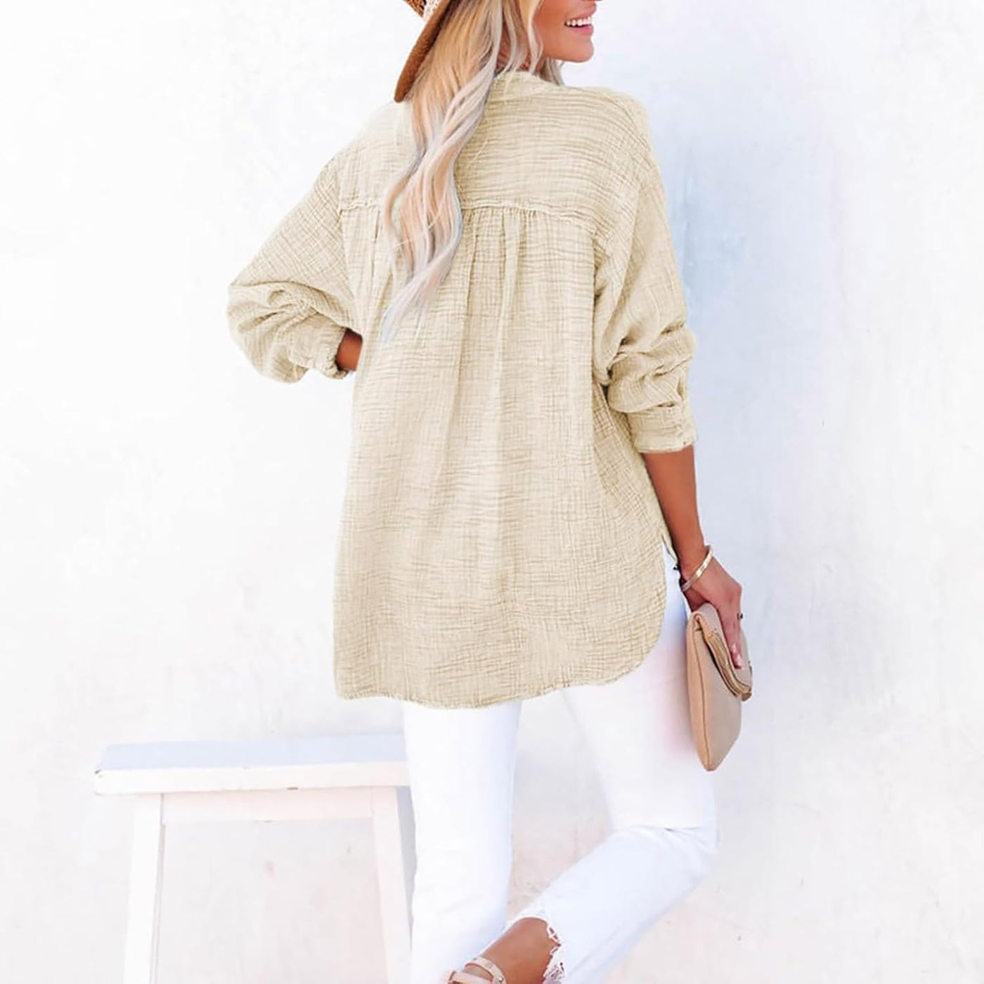 BreezyEase™ Oversized Button Shirt