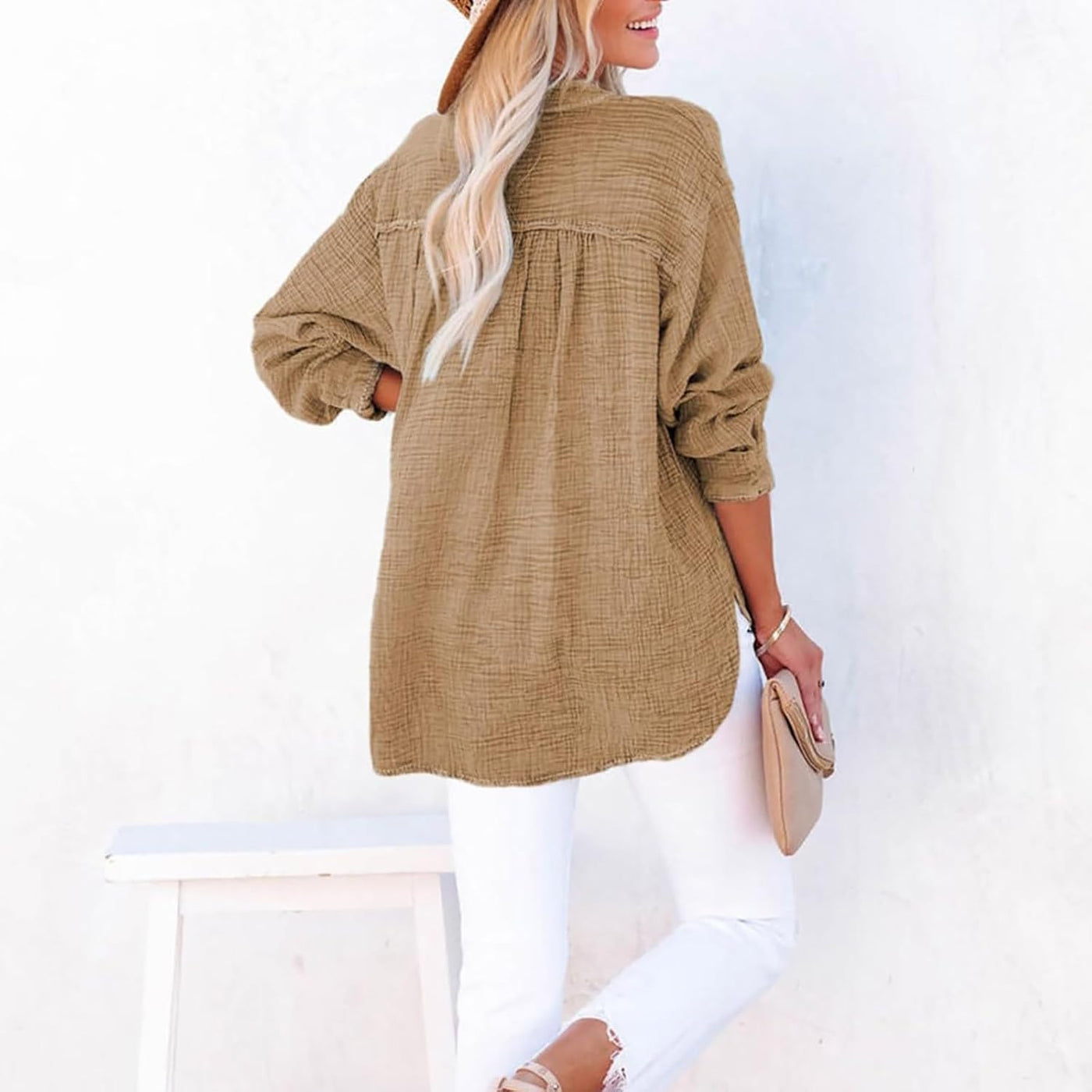 BreezyEase™ Oversized Button Shirt