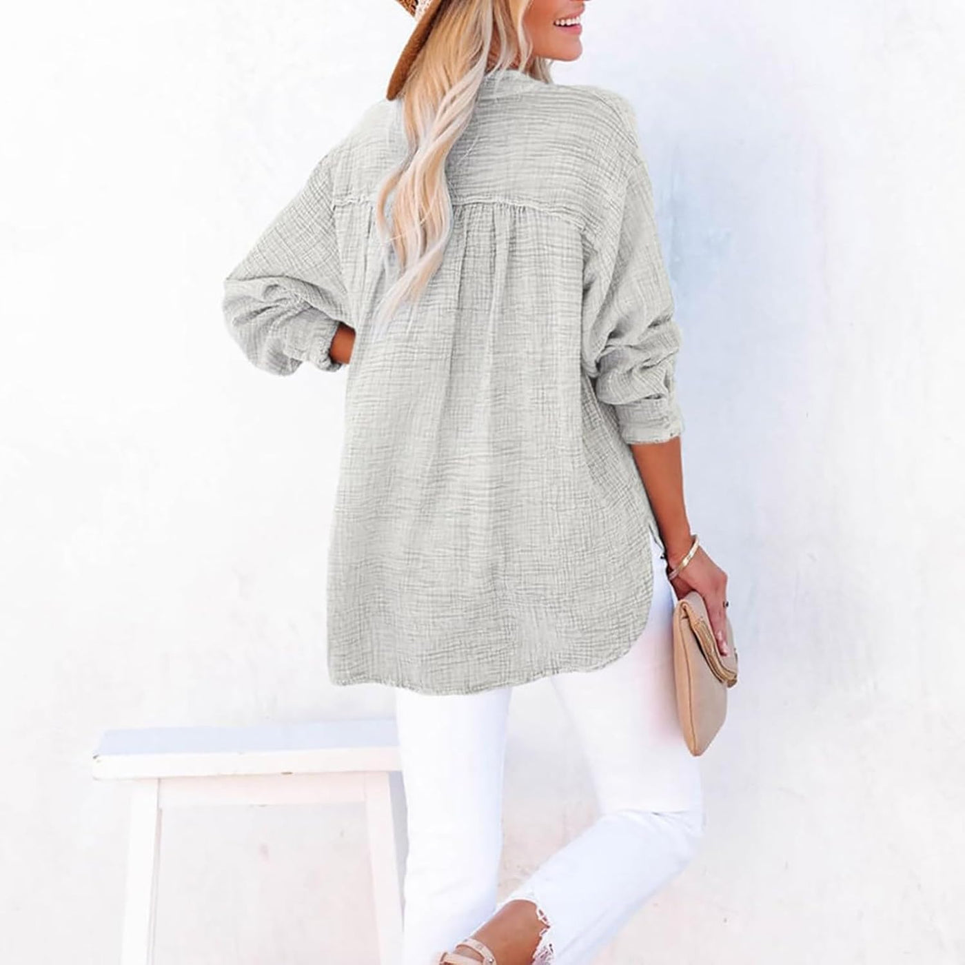 BreezyEase™ Oversized Button Shirt