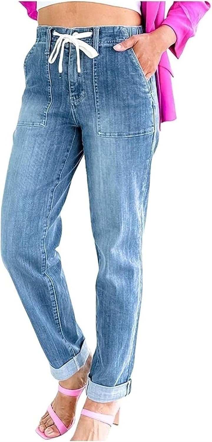 Averique™ | Women’s Pull-On Denim Joggers with Drawstring