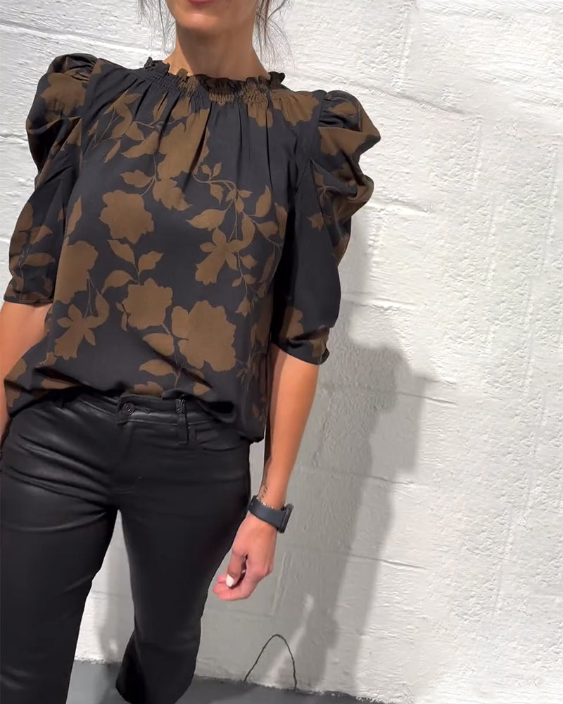 Clarisse™ | Ruffled Puff Sleeve Blouse