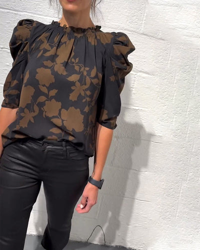 Clarisse™ | Ruffled Puff Sleeve Blouse