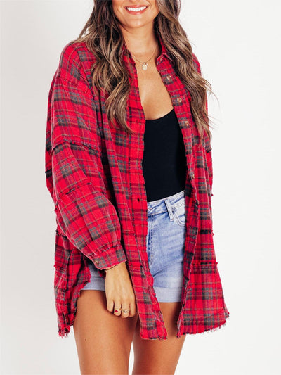 Emberlyn – Plaid Button-Down Shirt