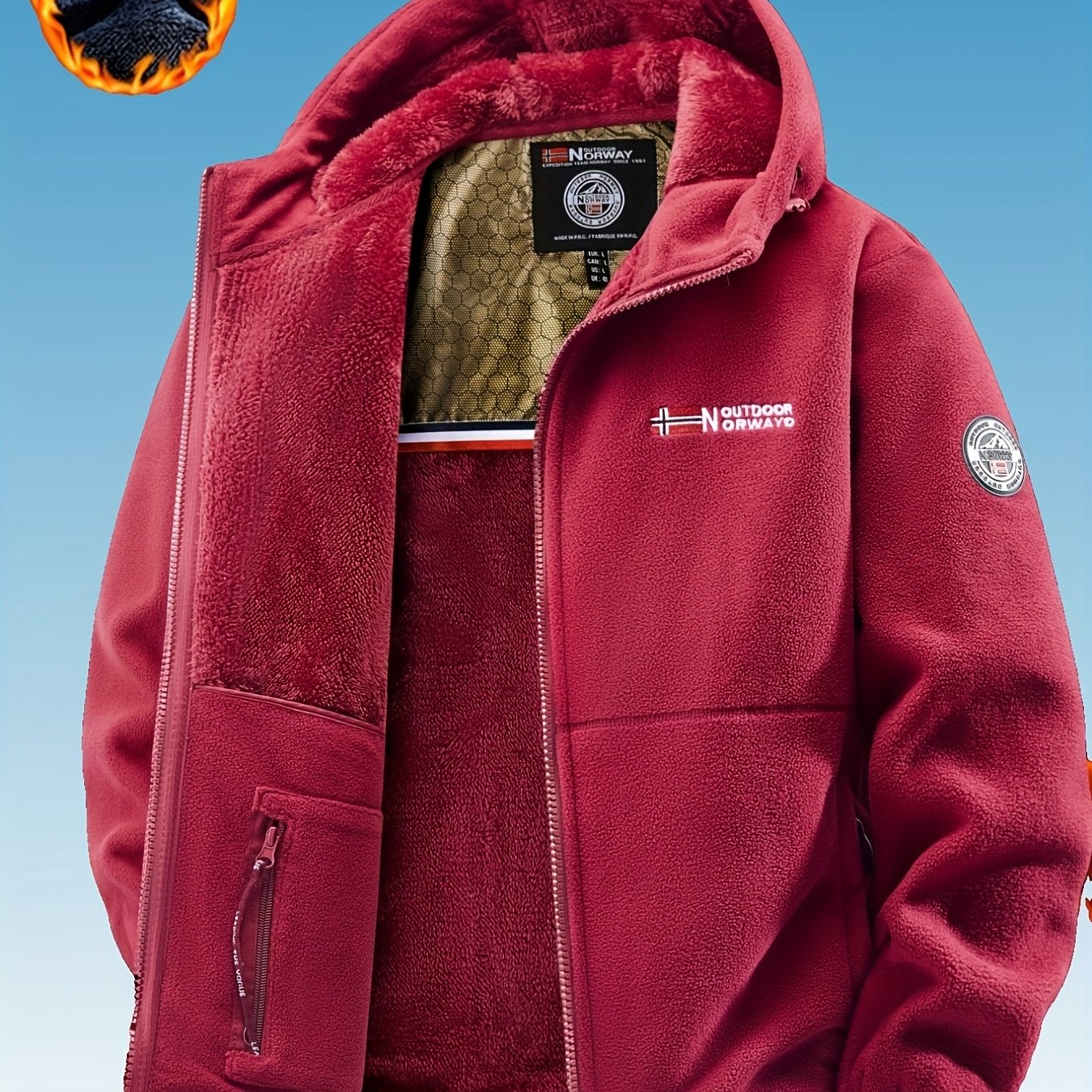 Nordfell™ | Men’s Thermal Full-Zip Winter Hooded Jacket