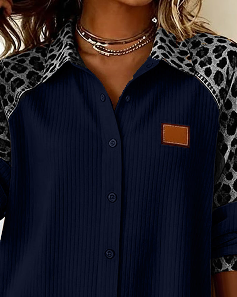 Zaria™ | Leopard Print Button-Up Shirt