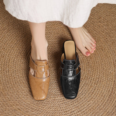 Ivora – Genuine Leather Slip-On Mules