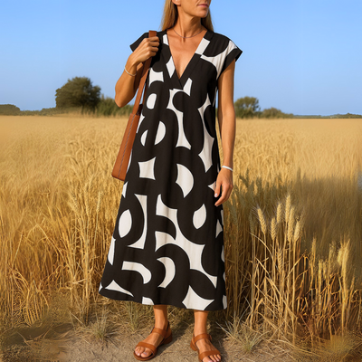 Flowing V-neck dress