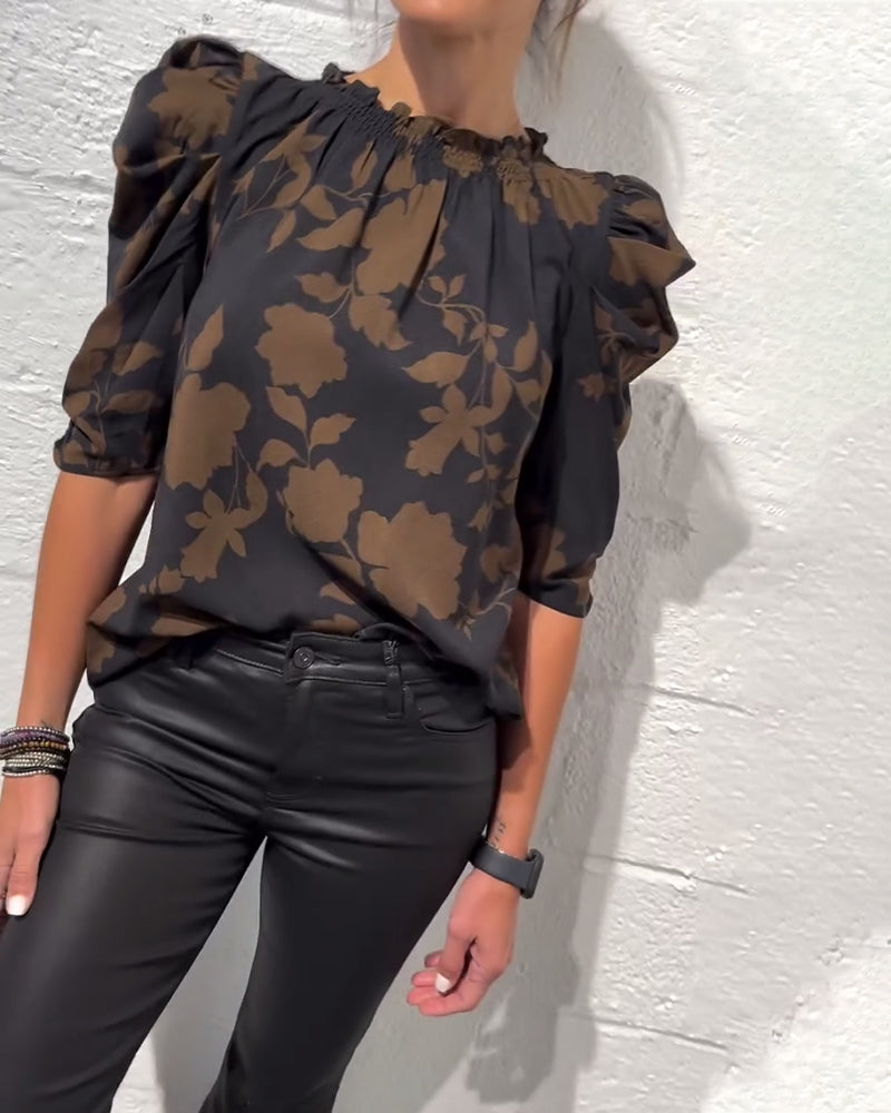 Clarisse™ | Ruffled Puff Sleeve Blouse