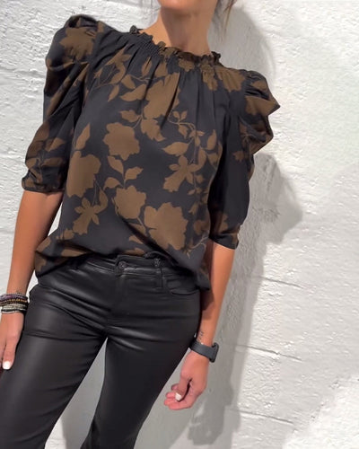 Clarisse™ | Ruffled Puff Sleeve Blouse