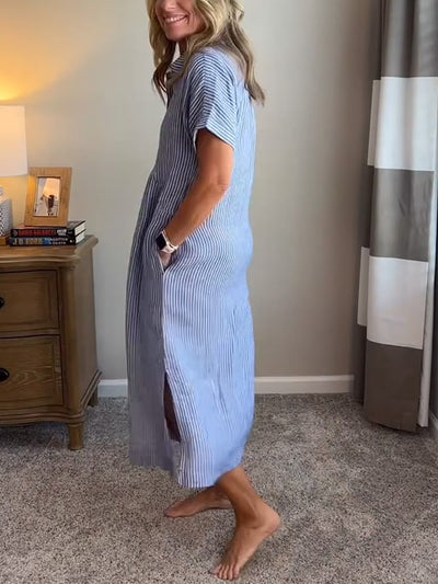 Cassie – Striped Midi Dress