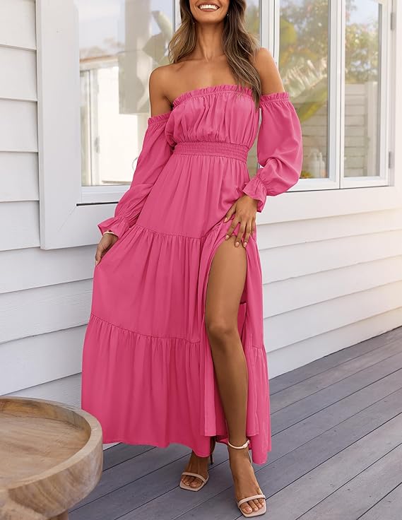 LAVA™ | Off-Shoulder Boho Maxi Dress