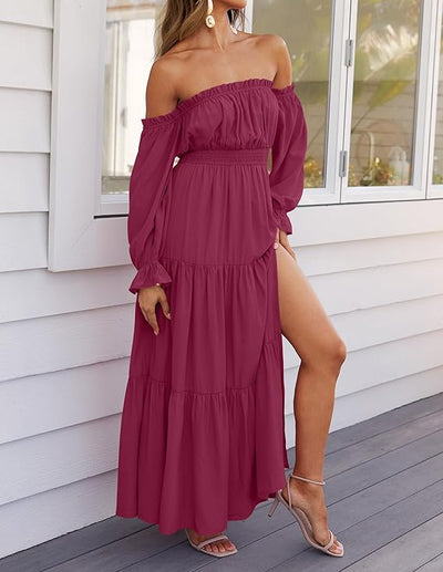 LAVA™ | Off-Shoulder Boho Maxi Dress