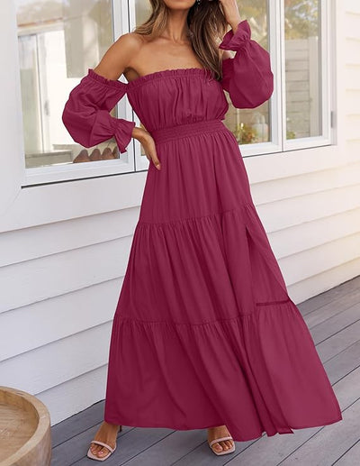 LAVA™ | Off-Shoulder Boho Maxi Dress