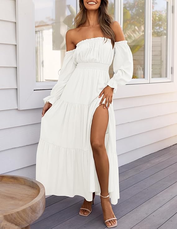 LAVA™ | Off-Shoulder Boho Maxi Dress