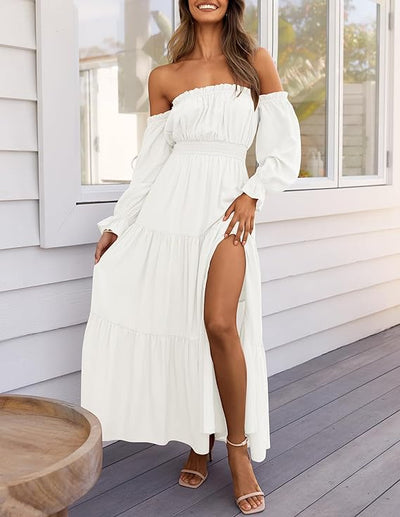 LAVA™ | Off-Shoulder Boho Maxi Dress