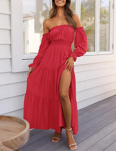LAVA™ | Off-Shoulder Boho Maxi Dress