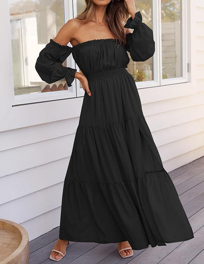 LAVA™ | Off-Shoulder Boho Maxi Dress