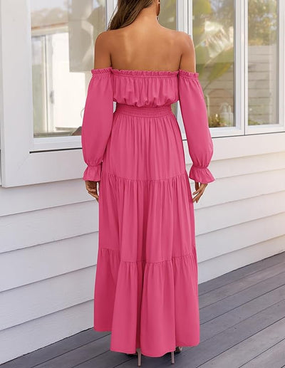LAVA™ | Off-Shoulder Boho Maxi Dress