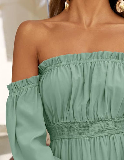 LAVA™ | Off-Shoulder Boho Maxi Dress