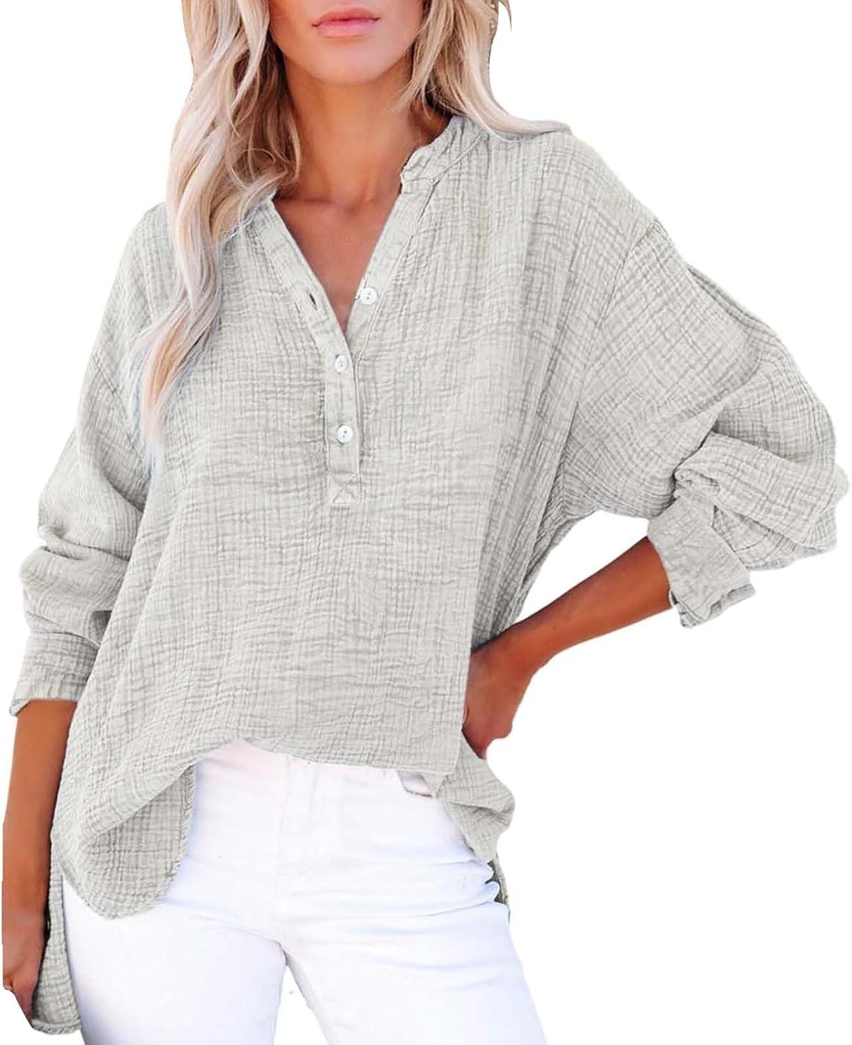 BreezyEase™ Oversized Button Shirt