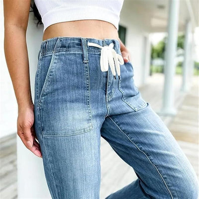 Averique™ | Women’s Pull-On Denim Joggers with Drawstring