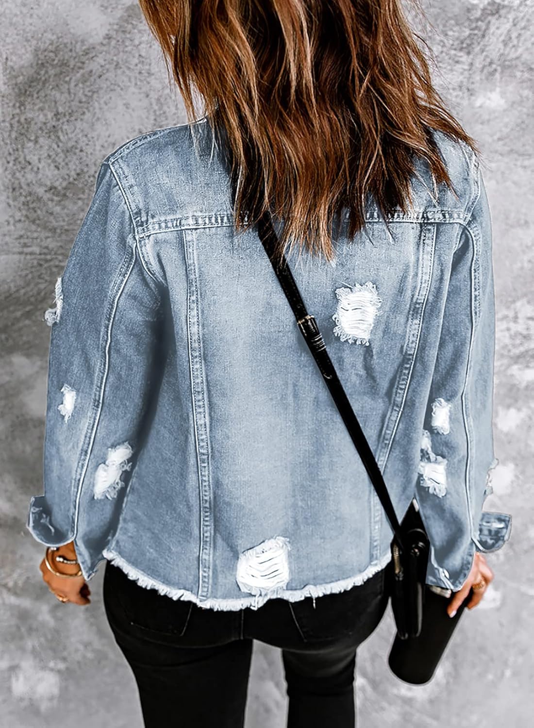 HarborMist™ Cropped Denim Jacket
