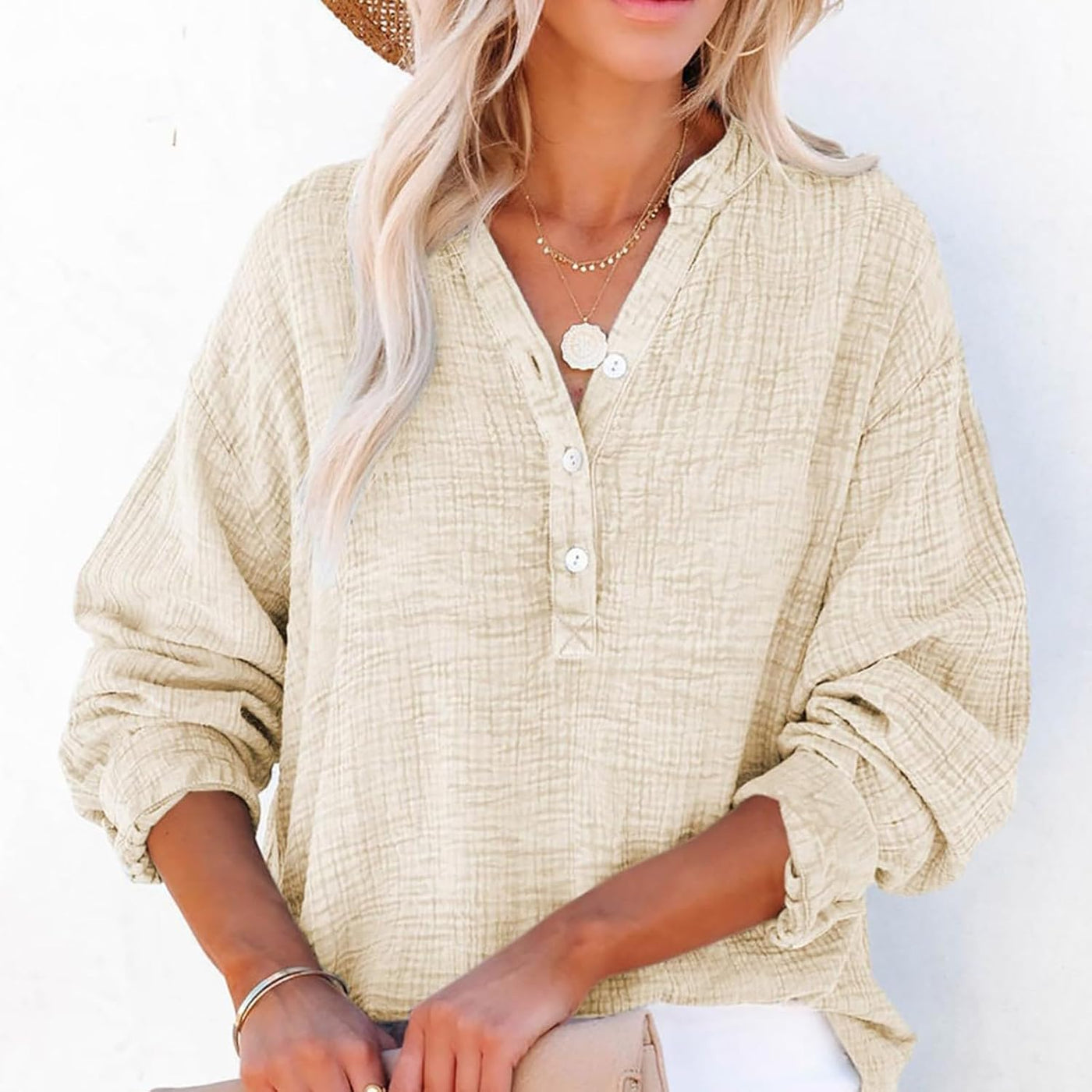 BreezyEase™ Oversized Button Shirt